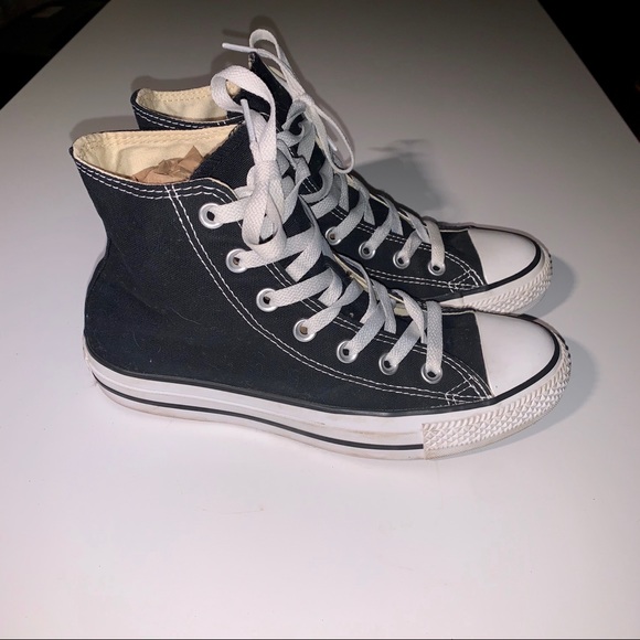 black converse high tops size 7